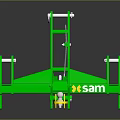 Durable Green Sam Playground Equipment With Sturdy Frame And Yellow Seat