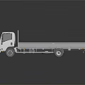 Modern White Flatbed Truck For Cargo Transport With Open Bed Design