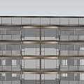 Modern residential building Mies krypton glazed glass multi-layer high-end luxury residential building project 3d model