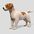 3D Rendered Jack Russell Terrier Dog With White And Brown Coat Standing Pose