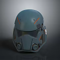 Modern Gray Helmet with Orange Accents Transparent Visor and Ventilation Details Apparel Accessory