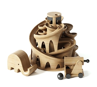 Modern toys wooden children's toys 3d model