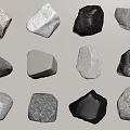 Natural Stone and Wood Collection Featuring Various Shapes Textures and Colors