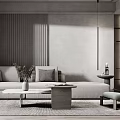 Modern Sofa Coffee Table Combination Simple Sofa Coffee Table Combination 3d model