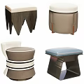 Stylish Modern Sofa Stools With Various Designs Wooden Bases And Upholstered Seats