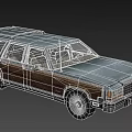 Classic Vintage Station Wagon With Wood Paneling And Roof Rack Design