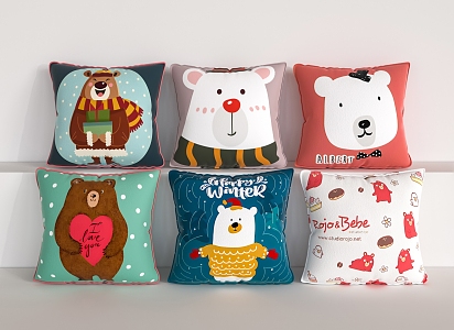 Cartoon Pillow Bear 3d model