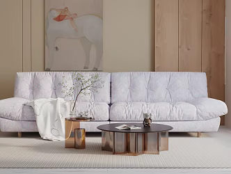 Modern three-seat sofa 3d model