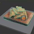 Crispy Fried Pastries on Red Wooden Tray with Delicious Crunchy Delight