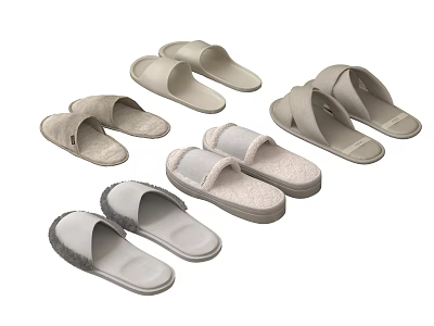 Modern slippers 3d model