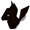 Wooden Animal Head Decorative Ornament Piece With White Accent Eyes For Home Decoration