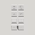 Switch socket panel combination 3d model