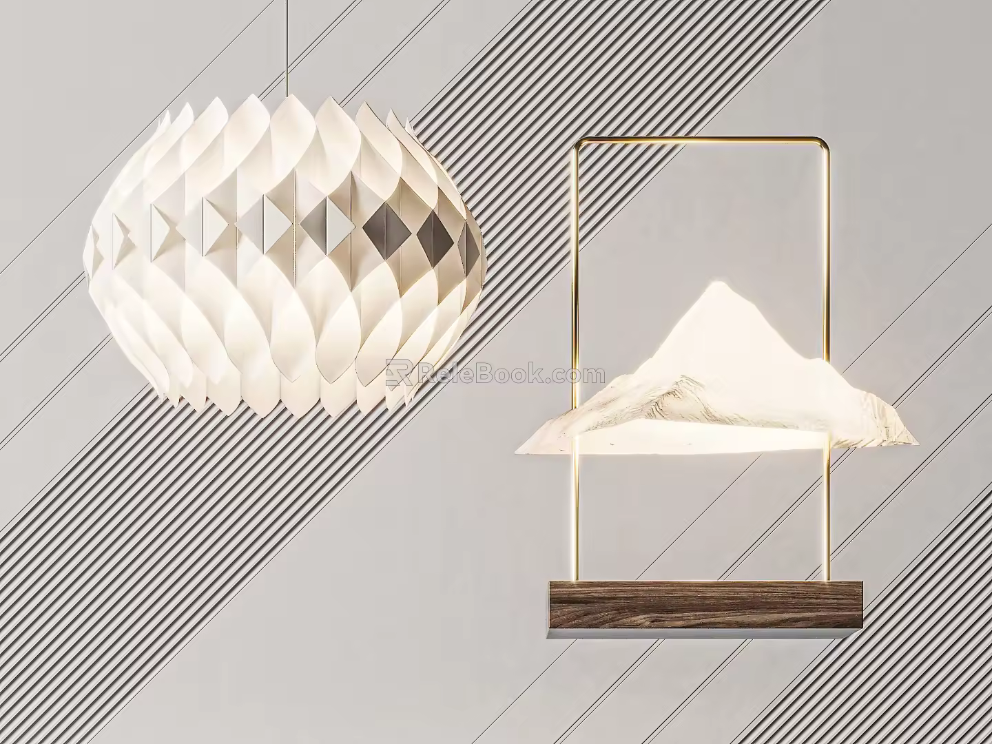 Modern lamp combination chandelier 3d model