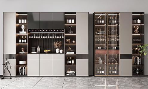 Modern Wine Cabinet 3d model