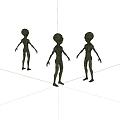 Alien virtual characters 3d model