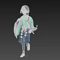Cartoon Characters Cartoon Characters Two-dimensional Three-shading Two-material Japanese Style Characters Men Ancient Characters Cartoon 3d model