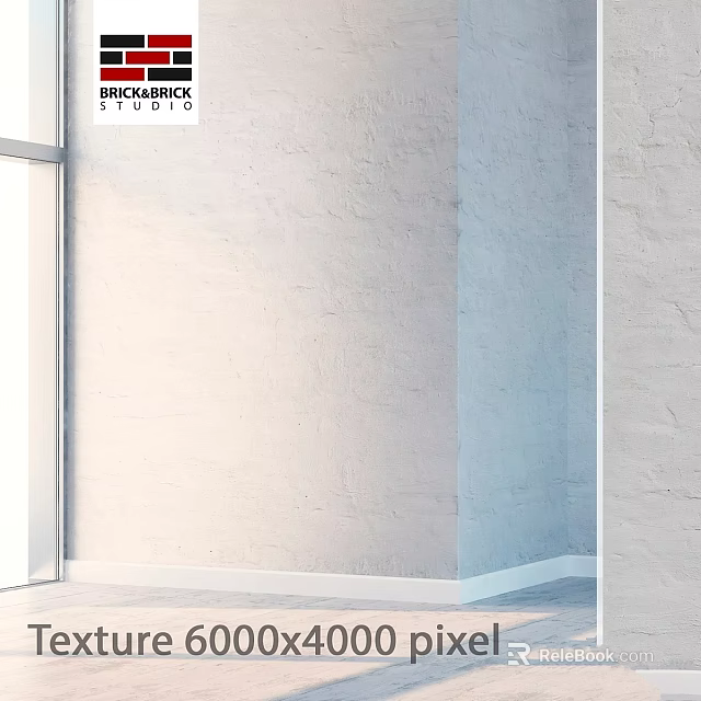 White Brick Wall Component In Minimalist Interior Corner With Clean Design 3d model 