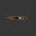 Vintage Ship With Black Brown Hull Mast Smokestack And Classic Retro Design