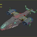 Futuristic Spacecraft 3D Model Design With Aerodynamic Structure And Sci Fi Exterior 3d model