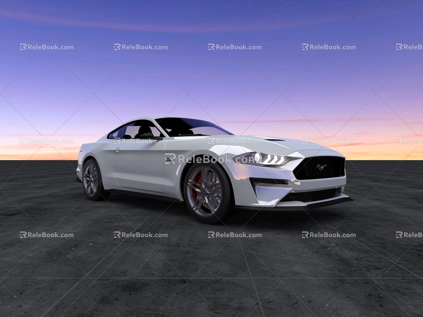 Ford sports car Super sports car Muscle Car Sedan Super Run 3d model