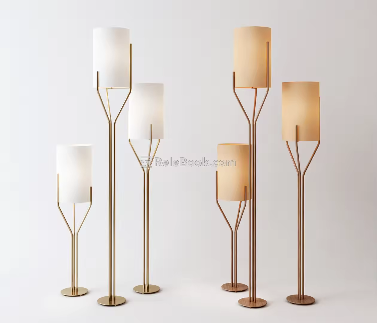 Modern lighting combination floor lamp table lamp 3d model