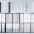 Modern Sliding Doors With Various Glass Patterns And Home Design Styles 3d model