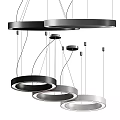 Modern Circular Hanging Chandeliers With Multiple Colors And Metal Frames 3d model