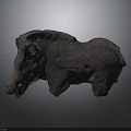 Ancient Traditional Wild Boar Ceramic Sculpture With Handcrafted Brown Textured Design