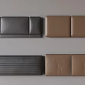 Leather Bed Headboards In Black And Brown With Smooth And Striped Designs