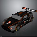 VEGA Sponsored Black Orange Racing Car With IQ Option Livery And Aerodynamic Rear Wing