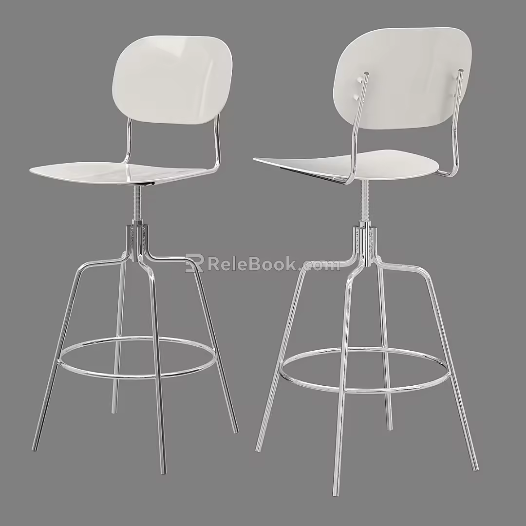 Modern Minimalist Bar Stool Bar Stool Simple Bar Stool Casual Bar Stool 3d model