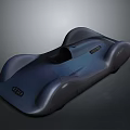 Sleek Deep Blue Concept Racing Car With Aerodynamic Design And Single Seat