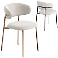Modern Leisure Chair Design With Beige Fabric Upholstery And Metal Legs