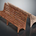 Wooden Outdoor Bench Design With Natural Wood Grain And Classic Style