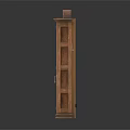 Vintage Wooden Bookcase Set With Open Shelves And Glass Doors Filled With Books