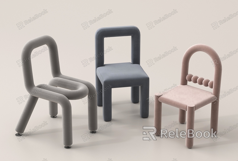 Modern Cream Style Children's Chair Children's Carto Chair model