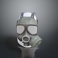 Protective Military Weapon Gas Mask With Green Filter Canister And Clear View Lens