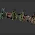 Medieval Castle Stone Walls With Towers Arches Stairs And Textured Surfaces