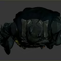 Batman Character Wearing Green Armored Suit With Cape And Helmet Standing