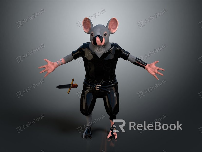 Mouse Wizard Mouse Warlock Cartoon Mouse Animation Mouse Animation Mouse Cartoon Character Cartoon Animal model