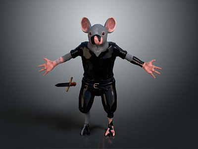 Mouse Wizard Mouse Warlock Cartoon Mouse Animation Mouse Animation Mouse Cartoon Character Cartoon Animal model