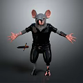 Mouse Wizard Mouse Warlock Cartoon Mouse Animation Mouse Animation Mouse Cartoon Character Cartoon Animal 3d model