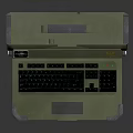 Rugged Military Style Laptop With World Map Screen Display And Sturdy Case