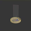 Burning Candle in Transparent Container with Liquid and Light Smoke for Home Decoration