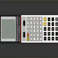Sharp EL506V Scientific Calculator With Black White Body Display Screen And Orange Yellow Keys