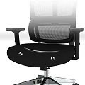 Comfortable Ergonomic Office Chair With Adjustable Armrest And Size Measurement Markings