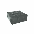 Black Velvet Tufted Ottoman with Square Design for Modern Living Room