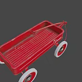 The Streeter Red Toy Wagon With White Wheels And Classic Design