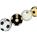 Sports Equipment Soccer Balls With Black White And Gold Color Designs