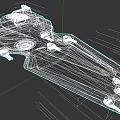 Futuristic Warship 3D Model With Sleek Metallic Structure And Advanced Weapon Systems 3d model